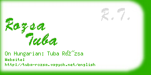 rozsa tuba business card